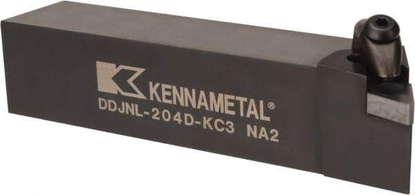 Kennametal - DDJN, Left Hand Cut, 3° Lead Angle, 1-1/4" Shank Height x 1-1/4" Shank Width, Negative Rake Indexable Turning Toolholder - 6" OAL, DN..43. Insert Compatibility, Series Kenclamp - Benchmark Tooling