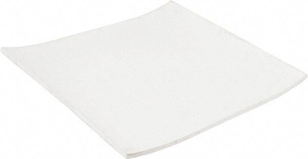 Made in USA - 12" Long, 12" Wide, 0.093" Thick, Neoprene Rubber Foam Sheet - 50 to 60 Durometer, White, -20 to 170°F, 900 psi Tensile Strength, Stock Length - Benchmark Tooling