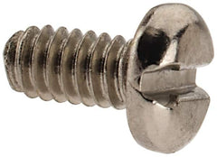 Value Collection - M2x0.40 Metric Coarse, 4mm Length Under Head Slotted Drive Machine Screw - Pan Head, Grade 18-8 & A2 Stainless Steel, Uncoated, Without Washer - Benchmark Tooling