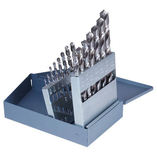 1/16-1/2 RHS / RHC HSS 118 Degree Radial Point CLE-MAX™ Jobber Length Drill Set - Bright