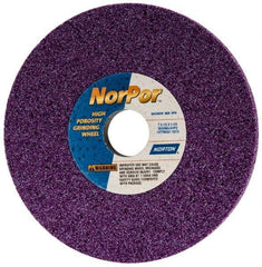 Norton - 7" Diam x 1-1/4" Hole x 1/2" Thick, G Hardness, 60 Grit Surface Grinding Wheel - Ceramic, Type 1, Medium Grade, 3,600 Max RPM, Vitrified Bond, No Recess - Benchmark Tooling