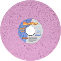 Norton - 8" Diam x 1-1/4" Hole x 1/2" Thick, H Hardness, 46 Grit Surface Grinding Wheel - Aluminum Oxide, Type 1, Coarse Grade, 3,600 Max RPM, Vitrified Bond, No Recess - Benchmark Tooling