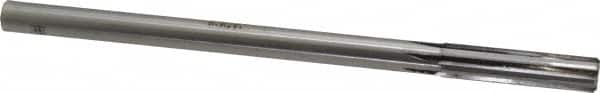 Made in USA - 0.473" Carbide-Tipped 6 Flute Chucking Reamer - Straight Flute, 7/16" Straight Shank, 2" Flute Length, 8" OAL - Benchmark Tooling