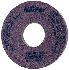 Norton - 14" Diam x 5" Hole x 2" Thick, H Hardness, 46 Grit Surface Grinding Wheel - Ceramic, Type 5, Coarse Grade, 2,320 Max RPM, Vitrified Bond, One-Side Recess - Benchmark Tooling
