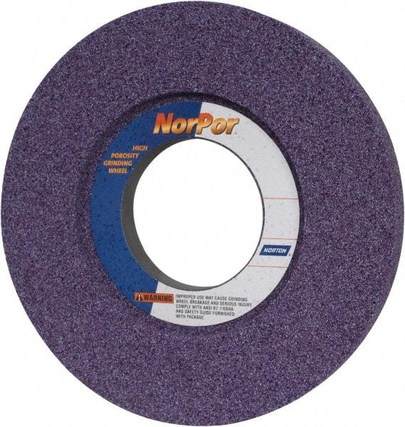 Norton - 14" Diam x 5" Hole x 1-1/2" Thick, H Hardness, 46 Grit Surface Grinding Wheel - Ceramic, Type 5, Coarse Grade, 2,320 Max RPM, Vitrified Bond, One-Side Recess - Benchmark Tooling