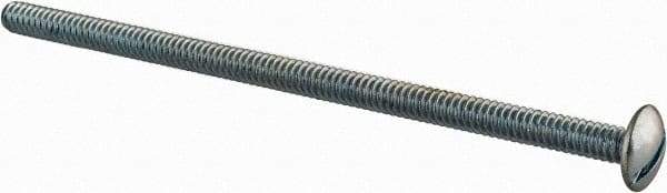 Value Collection - #10-24 UNC, 4" Length Under Head Slotted Drive Machine Screw - Truss Head, Grade 2 Steel, Zinc-Plated Finish, Without Washer - Benchmark Tooling
