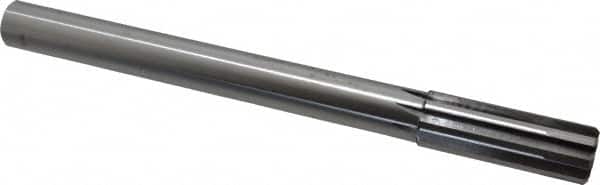 Made in USA - 1" Carbide-Tipped 8 Flute Chucking Reamer - Straight Flute, 7/8" Straight Shank, 2-3/4" Flute Length, 10-1/2" OAL - Benchmark Tooling
