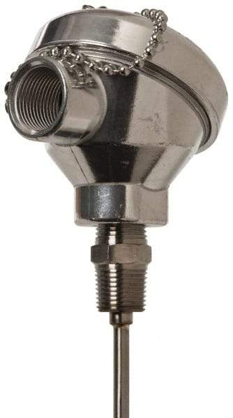 Thermo Electric - -148 to 900°F, 100 OMS Industrial RTD, Thermocouple Probe - 1/2 Inch Hex Mount, 9 Inch Probe Sheath Length, 10 Sec Response Time - Benchmark Tooling