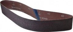 Norton - 2" Wide x 30" OAL, 40 Grit, Aluminum Oxide Abrasive Belt - Aluminum Oxide, Coarse, Coated, Series R228 - Benchmark Tooling
