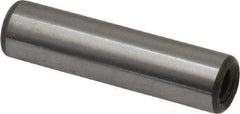 Jergens - 1/4" Diam x 1" Pin Length C-1215 Alloy Steel Pull Out Dowel Pin - C 47-58 & C 60-64 (Surface) Hardness, 1 Beveled & 1 Threaded End - Benchmark Tooling