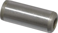 Jergens - 1/2" Diam x 1-1/4" Pin Length C-1215 Alloy Steel Pull Out Dowel Pin - C 47-58 & C 60-64 (Surface) Hardness, 1 Beveled & 1 Threaded End - Benchmark Tooling