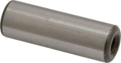Jergens - 1/2" Diam x 1-1/2" Pin Length C-1215 Alloy Steel Pull Out Dowel Pin - C 47-58 & C 60-64 (Surface) Hardness, 1 Beveled & 1 Threaded End - Benchmark Tooling