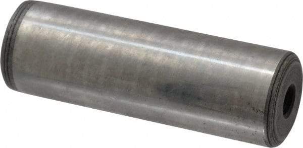 Jergens - 1" Diam x 3" Pin Length C-1215 Alloy Steel Pull Out Dowel Pin - C 47-58 & C 60-64 (Surface) Hardness, 1 Beveled & 1 Threaded End - Benchmark Tooling