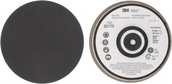 3M - 5" Diam Adhesive/PSA Disc Backing Pad - Soft Density, 7,500 RPM - Benchmark Tooling