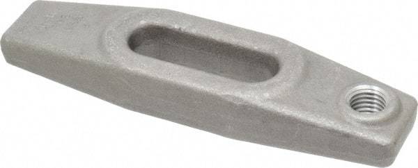 Jergens - 7/8" Stud, 2" Travel, 8" OAL x 2-1/8" Overall Width x 1-1/8" Overall Height, Heel Clamp - Grade C-1030/C-1035 Forged Steel, 2" Long x 13/16" Wide Slot, 3" Length x 1-1/2" Width x 3/4" Tapered Height, Tapped - Benchmark Tooling