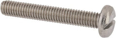 Value Collection - M6x1.00 Metric Coarse, 40mm Length Under Head Slotted Drive Machine Screw - Pan Head, Grade 18-8 & A2 Stainless Steel, Uncoated, Without Washer - Benchmark Tooling