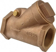 NIBCO - 1-1/2" Bronze Check Valve - Y-Pattern, FNPT x FNPT, 300 WOG - Benchmark Tooling