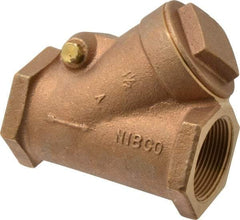 NIBCO - 1-1/2" Bronze Check Valve - Y-Pattern, FNPT x FNPT, 300 WOG - Benchmark Tooling