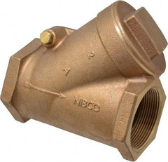 NIBCO - 2" Bronze Check Valve - Y-Pattern, FNPT x FNPT, 300 WOG - Benchmark Tooling