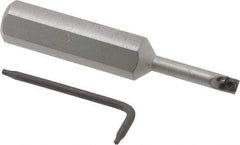 Hertel - 0.208" Min Bore Diam, 2-3/4" OAL, 1/2" Shank Diam, HBBC Indexable Boring Bar - 1" Max Bore Depth, CD.. Insert, Screw Holding Method - Benchmark Tooling