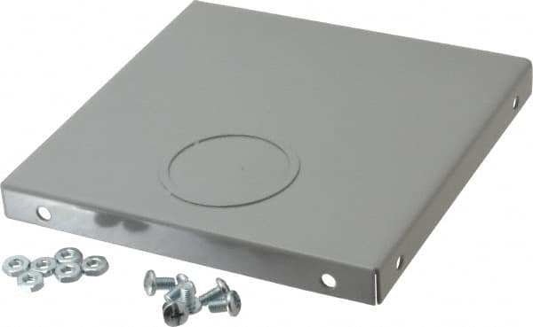 Cooper B-Line - 6 Inch Wide x 6 Inch High, Rectangular Raceway Fitting - Gray, For Use with Lay In Wireways, Type 1 Screw Cover Wireway - Benchmark Tooling