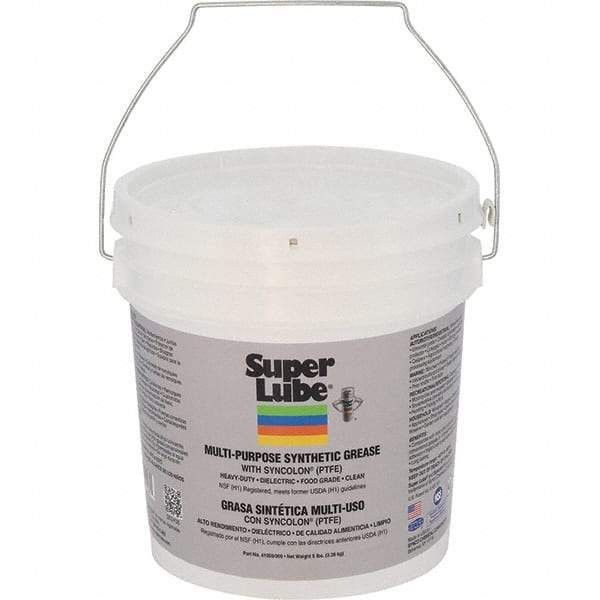 Synco Chemical - 5 Lb Pail Synthetic General Purpose Grease - Translucent White, Food Grade, 450°F Max Temp, NLGIG 000, - Benchmark Tooling