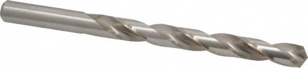 Cleveland - Letter V 135° High Speed Steel Jobber Drill - Bright Finish, Right Hand Cut, Spiral Flute, Straight Shank, 5" OAL, Split Point - Benchmark Tooling