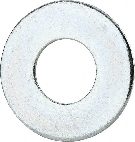 Value Collection - 1-1/8" Screw, Grade 2 Steel USS Flat Washer - 1.243" ID x 2.78" OD, 0.192" Thick, Zinc-Plated Finish - Benchmark Tooling