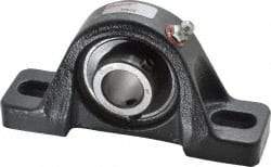 Browning - 3/4" ID, 5" OAL x 2-17/32" OAH Pillow Block - 1,444 Lb Static Cap, 2,611 Lb Dyn Cap, 3-25/32" Btw Mnt Hole Ctrs, 1-5/16" Base-to-Ctr Ht, Cast Iron - Benchmark Tooling