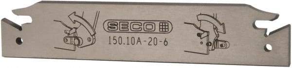 Seco - 0.843" Blade Height, 0.222" Blade Width, 4.72" OAL, Neutral Cut, Double End Indexable Cut-Off Blade - 150.10A Blade, 150.10 Series - Benchmark Tooling