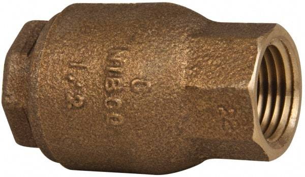 NIBCO - 1/2" Bronze Check Valve - Inline, FNPT x FNPT, 250 WOG - Benchmark Tooling