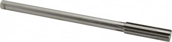 Made in USA - 0.535" Carbide-Tipped 6 Flute Chucking Reamer - Straight Flute, 7/16" Straight Shank, 2" Flute Length, 8" OAL - Benchmark Tooling