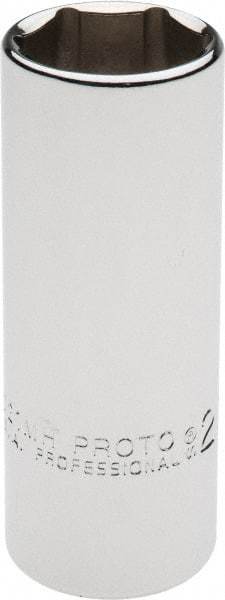 Proto - 3/8" Drive, Deep Hand Socket - 6 Points, 2-3/4" OAL, Chrome Finish - Benchmark Tooling