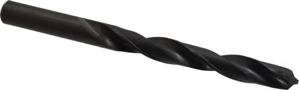 Hertel - 39/64" 118° High Speed Steel Jobber Drill - Oxide Finish, Right Hand Cut, Spiral Flute, Straight Shank, 7-1/8" OAL, Standard Point - Benchmark Tooling