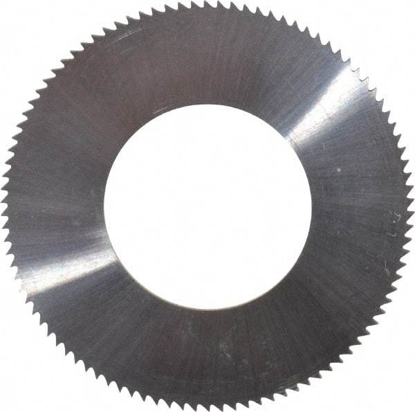 Made in USA - 1" Diam x 0.031" Blade Thickness, 1/2" Arbor Hole Diam, 98 Teeth, Solid Carbide Jeweler's Saw - Uncoated - Benchmark Tooling