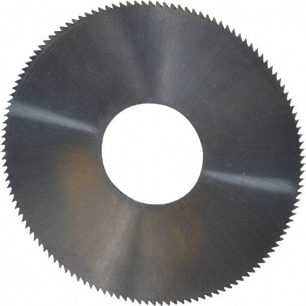 Made in USA - 1-1/2" Diam x 0.031" Blade Thickness, 1/2" Arbor Hole Diam, 130 Teeth, Solid Carbide, Jeweler's Saw - Uncoated - Benchmark Tooling