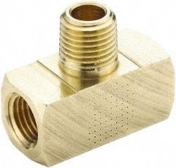Parker - 3/4 Male Thread x 3/4 Female Thread, Brass Industrial Pipe Male Branch Tee - MNPTF x FNPTF, 1,000 psi - Benchmark Tooling