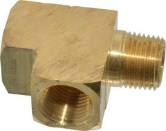 Parker - 1/2 Male Thread x 1/2 Female Thread, Brass Industrial Pipe Street Tee - MNPTF x FNPTF, 1,000 psi - Benchmark Tooling