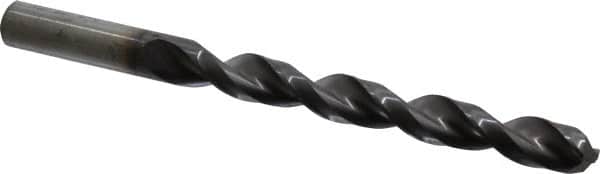 Chicago-Latrobe - 15/32" 135° High Speed Steel Jobber Drill - TiCN Finish, Right Hand Cut, Parabolic Flute, Straight Shank, 5-3/4" OAL, Notched Point - Benchmark Tooling