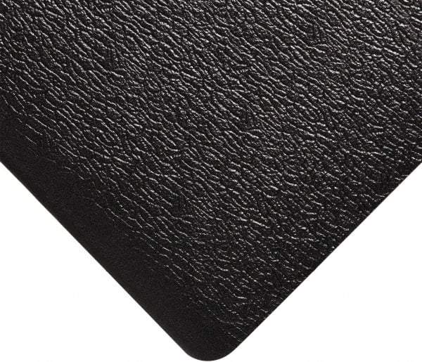 Wearwell - 5' Long x 3' Wide, Dry Environment, Anti-Fatigue Matting - Black, Vinyl with Vinyl Sponge Base, Rounded on 4 Sides - Benchmark Tooling