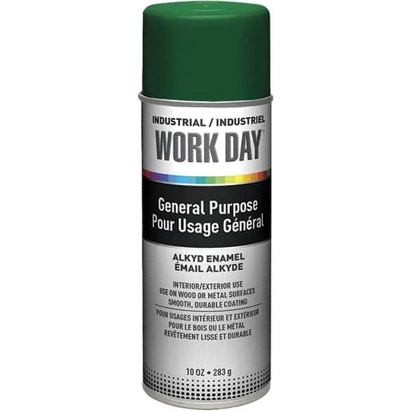 Krylon - Green, Gloss, Enamel Spray Paint - 9 to 13 Sq Ft per Can, 10 oz Container, Use on Ceramics, Glass, Metal, Plaster, Wood - Benchmark Tooling