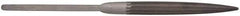 Grobet - 8-1/2" Needle Precision Swiss Pattern Half Round File - 15/32" Width Diam x 9/64" Thick, Handle - Benchmark Tooling