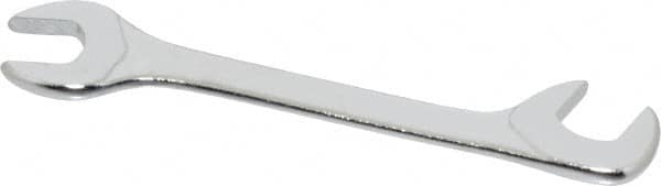 Facom - 10mm Stubby Extra Thin Open End Wrench - 3-15/16" OAL, Double End, Satin Finish, 15° & 75° Head Angle - Benchmark Tooling