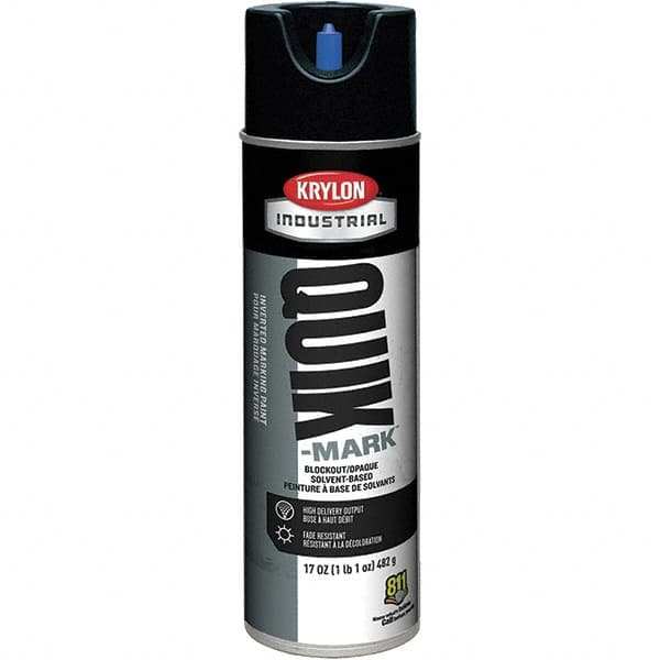 Krylon - 20 fl oz Black Marking Paint - 664' Coverage at 1" Wide, Solvent-Based Formula, 430 gL VOC - Benchmark Tooling