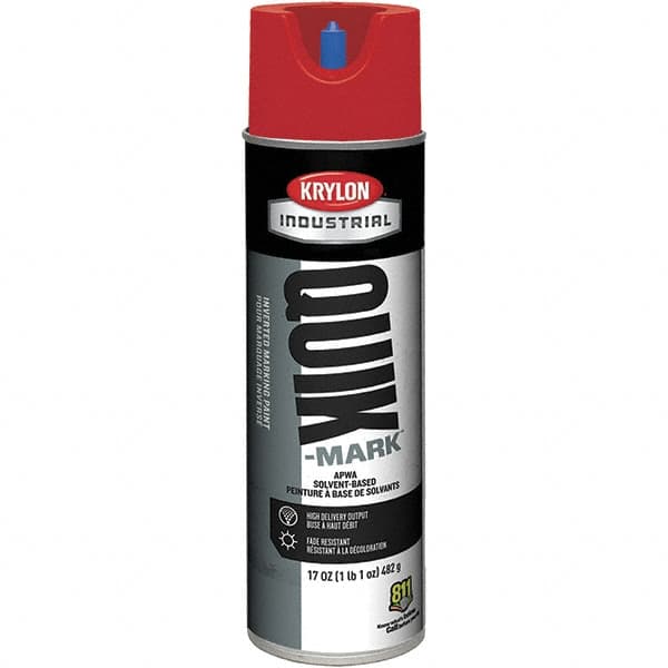 Krylon - 20 fl oz Red Marking Paint - 50 to 60 Sq Ft Coverage, Solvent-Based Formula - Benchmark Tooling