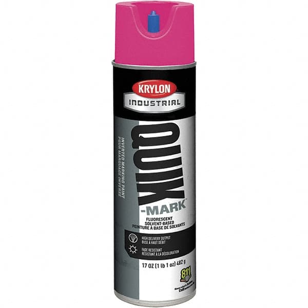 Krylon - 20 fl oz Pink Marking Paint - 50 to 60 Sq Ft Coverage, Solvent-Based Formula - Benchmark Tooling