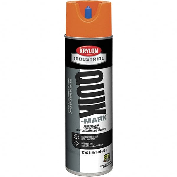 Krylon - 20 fl oz Orange Marking Paint - 50 to 60 Sq Ft Coverage, Solvent-Based Formula - Benchmark Tooling