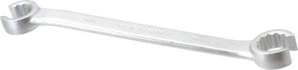 Proto - 19 x 21mm, Chrome Finish, Open End Flare Nut Wrench - 12 Points, 9-7/16" OAL, Steel, Double End Head - Benchmark Tooling