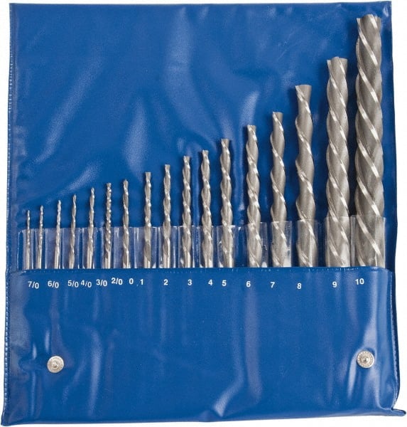 Value Collection - #10 to #7 Pin, 0.0666 to 0.7216" Diam, 0.0497 to 0.5799" Small End, Straight Shank, Taper Pin Reamer Set - Benchmark Tooling