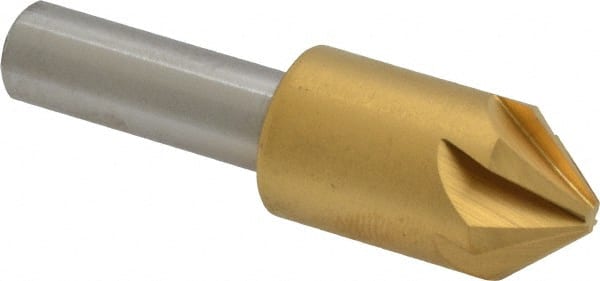 Melin Tool - 5/8" Head Diam, 3/8" Shank Diam, 6 Flute 82° Cobalt Countersink - Benchmark Tooling